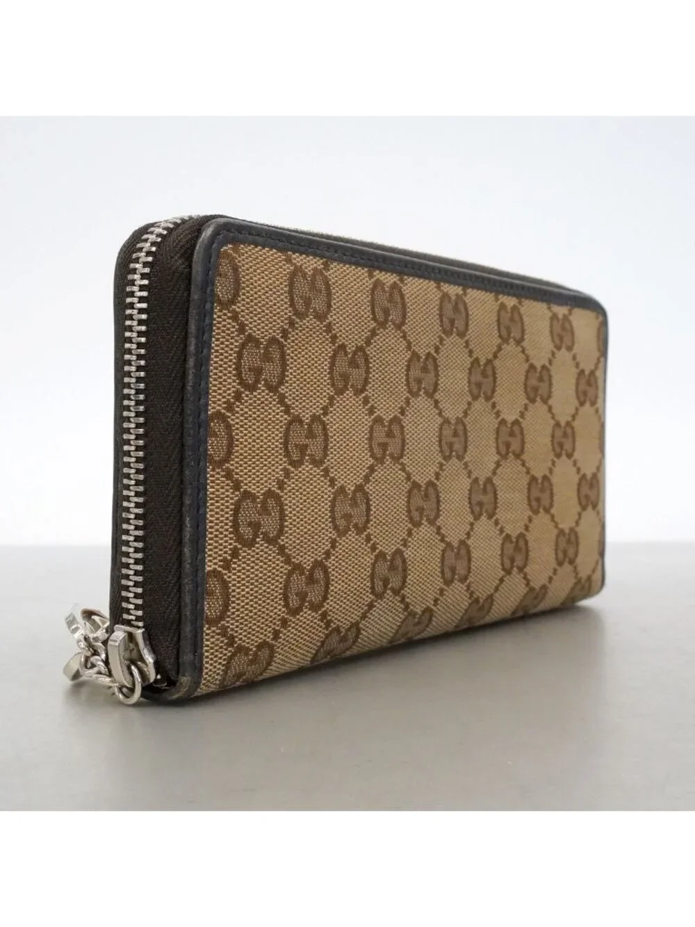 Gucci Wallet GG Canvas Brown Gold